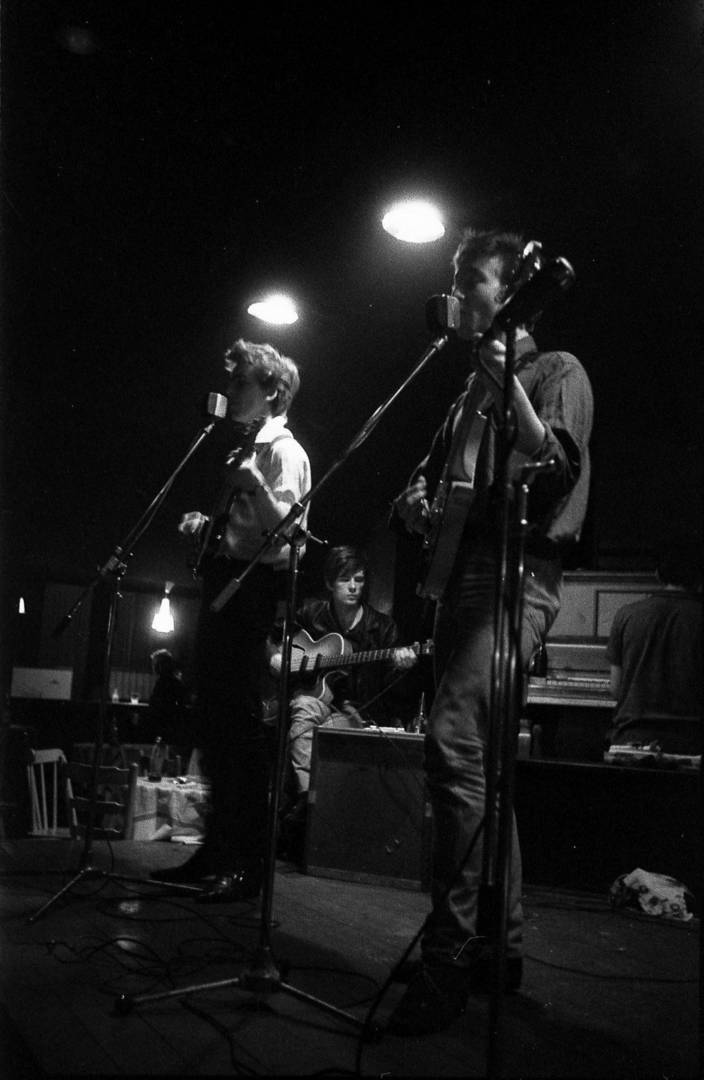 Photo of John LENNON and Stuart SUTCLIFFE and BEATLES and George HARRISON