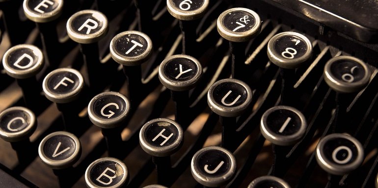 Old typewriter keys. ©Robin Nelson