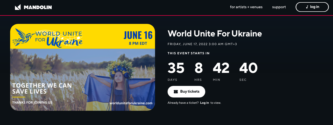 World Unite for Ukraine: віртуальний концерт за участю Pink Floyd, AJR та інших – анонс