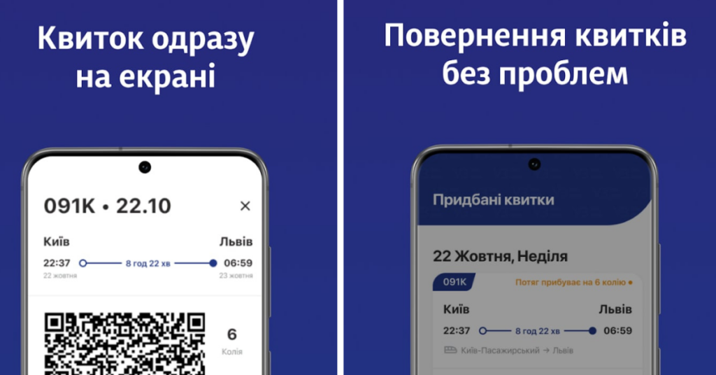 Укрзалізниця запустила власний мобільний застосунок – у ньому можна купувати квитки без комісії